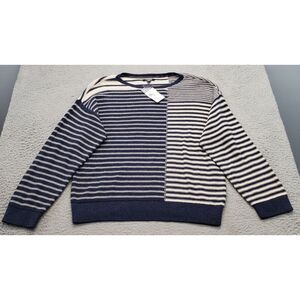 Chaps Sweater Womens XL Multi Striped Knitted Long Sleeve Crew Neck Pullover‎